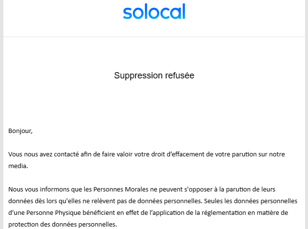 Solocal refuse la suppression des fiches Pages Jaunes