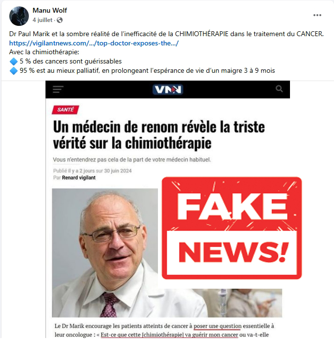 Infox sur la santé