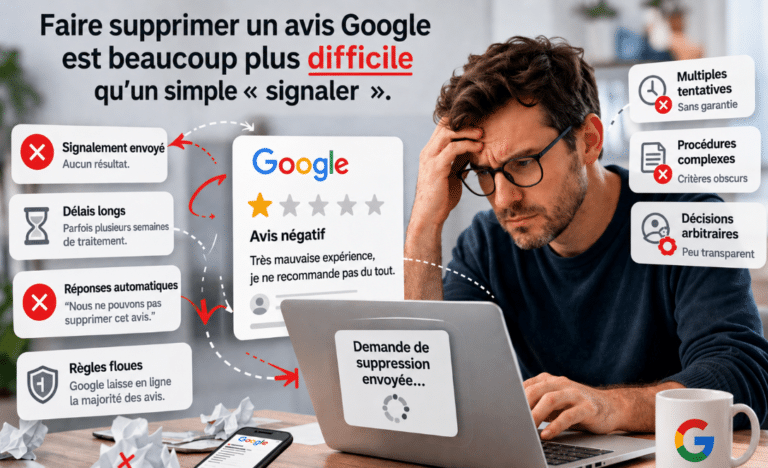 supprimer avis google