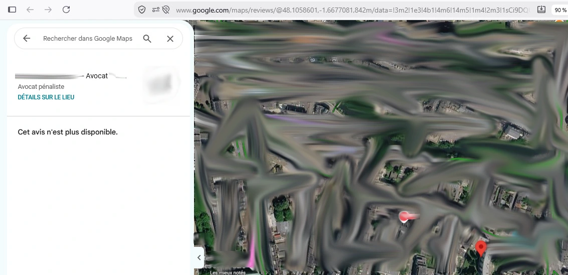 Suppression d'avis Google