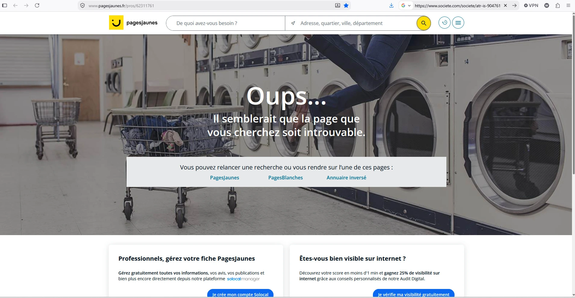 Supprimer Pages Jaunes